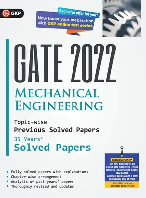 GATE 2022 Inginerie mecanică - 35 Years Topic-wise Previous Solved Papers (G K Publications (P) Ltd) - GATE 2022 Mechanical Engineering - 35 Years Topic-wise Previous Solved Papers (G K Publications (P) Ltd)