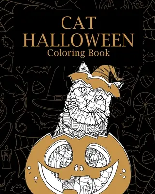 Cartea de colorat Halloween Cat - Cat Halloween Coloring Book