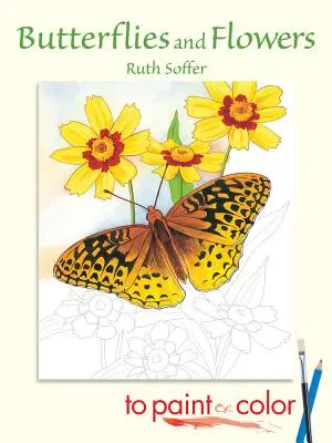 Fluturi și flori de pictat sau colorat - Butterflies and Flowers to Paint or Color