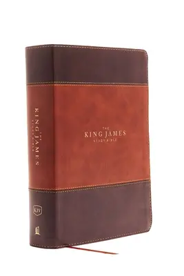 Biblia de studiu King James, imitație piele, maro, indexată, ediție full color - The King James Study Bible, Imitation Leather, Brown, Indexed, Full-Color Edition