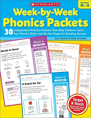 Pachete de fonetică săptămână de săptămână: Grades K-3 - Week-By-Week Phonics Packets: Grades K-3