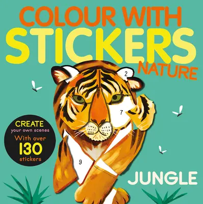 Colorează cu abțibilduri: Jungla: Creează 10 imagini cu abțibilduri! - Color with Stickers: Jungle: Create 10 Pictures with Stickers!