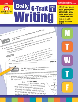 Scrierea zilnică cu 6 trăsături Gradul 7 - Daily 6-Trait Writing Grade 7