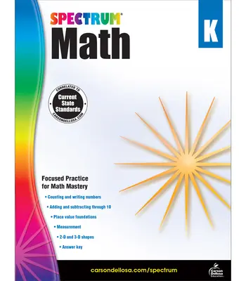 Spectrum Math Workbook, clasa K - Spectrum Math Workbook, Grade K