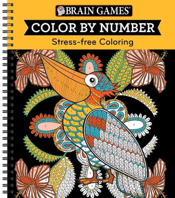 Brain Games - Color by Number: Colorare fără stres (portocaliu) - Brain Games - Color by Number: Stress-Free Coloring (Orange)