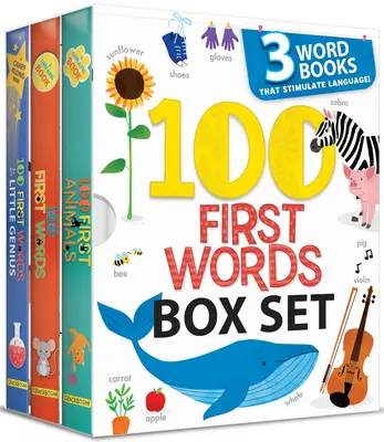 100 First Words Box Set: 3 cărți cu cuvinte care stimulează limbajul (Us Edition) - 100 First Words Box Set: 3 Word Books That Stimulate Language (Us Edition)