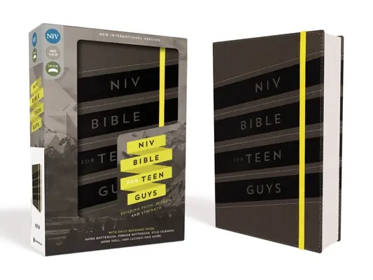 NIV, Biblie pentru băieți adolescenți, piele moale, cărbune, închidere elastică: Construirea credinței, înțelepciunii și puterii - NIV, Bible for Teen Guys, Leathersoft, Charcoal, Elastic Closure: Building Faith, Wisdom and Strength