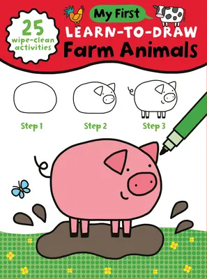 My First Learn-To-Draw: Animale de fermă: (25 de activități cu ștergător + marker cu ștergere uscată) - My First Learn-To-Draw: Farm Animals: (25 Wipe Clean Activities + Dry Erase Marker)