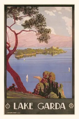 Jurnal de epocă Lacul Gada, Italia Poster de călătorie - Vintage Journal Lake Gada, Italy Travel Poster