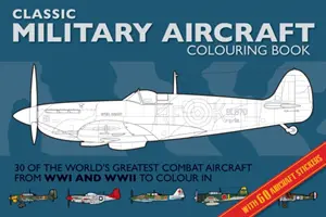 Carte de colorat cu avioane militare - Military Aircraft Colouring Book