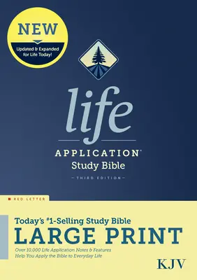 Biblia de studiu KJV Life Application, ediția a treia, tipar mare (litere roșii, copertă cartonată) - KJV Life Application Study Bible, Third Edition, Large Print (Red Letter, Hardcover)