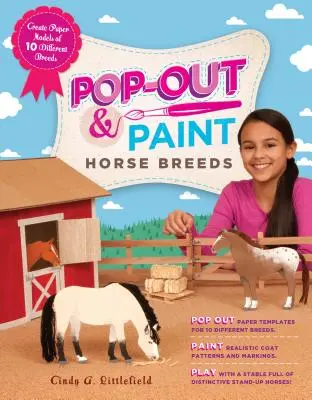 Pop-Out & Paint Rase de cai: Creați modele de hârtie din 10 rase diferite - Pop-Out & Paint Horse Breeds: Create Paper Models of 10 Different Breeds
