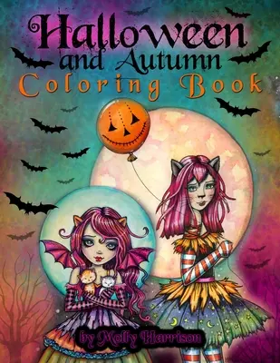 Halloween and Autumn Coloring Book de Molly Harrison: O carte de colorat de Halloween cu 25 de pagini de line art de colorat! Vrăjitoare, vampiri și multe altele! - Halloween and Autumn Coloring Book by Molly Harrison: A Halloween coloring book featuring 25 pages of line art to color! Witches, Vampires, and More!