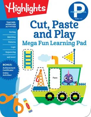 Preșcolar Taie, lipește și joacă Mega Fun Learning Pad - Preschool Cut, Paste, and Play Mega Fun Learning Pad