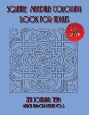 Carte de colorat Mandala pătrată pentru adulți - Square Mandala Coloring Book For Adults