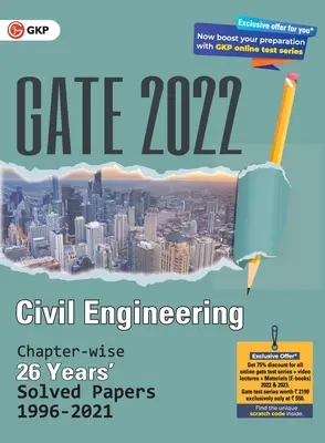 GATE 2022 Inginerie civilă - 26 de ani capitole rezolvate (1996-2021) (G K Publications (P) Ltd) - GATE 2022 Civil Engineering - 26 Years Chapter-wise Solved Papers (1996-2021) (G K Publications (P) Ltd)