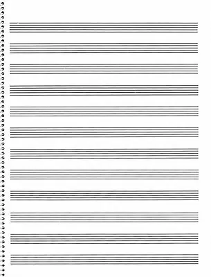 65. Spiral Book: 12-Stave: Passantino Manuscris de hârtie - 65. Spiral Book: 12-Stave: Passantino Manuscript Paper