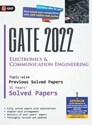GATE 2022 Inginerie electronică și de comunicații - 35 de ani Temă-înțeleasă Lucrări anterioare rezolvate (G K Publications (P) Ltd) - GATE 2022 Electronics & Communication Engineering - 35 Years Topic-wise Previous Solved Papers (G K Publications (P) Ltd)