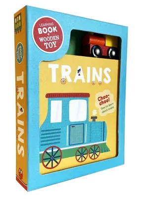 Trenuri: Carte și set de jucării din lemn [Cu jucăria Wodden] - Trains: Book & Wooden Toy Set [With Wodden Toy]
