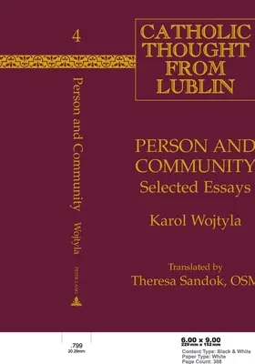 Persoană și comunitate: Eseuri alese - Person and Community: Selected Essays