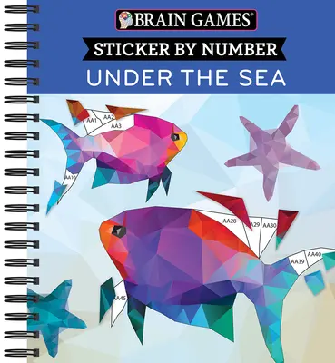 Brain Games - Sticker by Number: Under the Sea - 2 cărți în 1 (42 de imagini pentru autocolant) - Brain Games - Sticker by Number: Under the Sea - 2 Books in 1 (42 Images to Sticker)