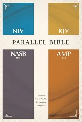 Niv, Kjv, Nasb, Amplificată, Biblie paralelă, cu copertă tare: Patru versiuni biblice împreună pentru studiu și comparare - Niv, Kjv, Nasb, Amplified, Parallel Bible, Hardcover: Four Bible Versions Together for Study and Comparison