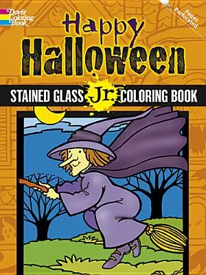 Cartea de colorat Happy Halloween Stained Glass Jr. - Happy Halloween Stained Glass Jr. Coloring Book