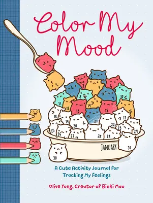 Color My Mood: Un jurnal de activități drăguț pentru urmărirea sentimentelor mele - Color My Mood: A Cute Activity Journal for Tracking My Feelings