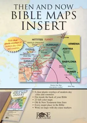 Insert cu hărți biblice de atunci și de acum - Then and Now Bible Maps Insert