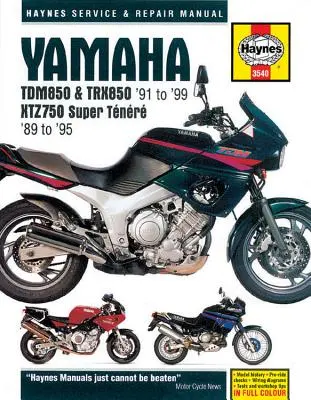 Yamaha Tdm850 & Trx850 '91 la '99 și Xtz750 Super Tenere '89 la '95 - Yamaha Tdm850 & Trx850 '91 to '99 and Xtz750 Super Tenere '89 to '95