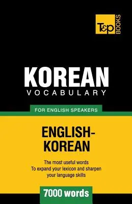 Vocabular coreean pentru vorbitori de engleză - 7000 cuvinte - Korean vocabulary for English speakers - 7000 words