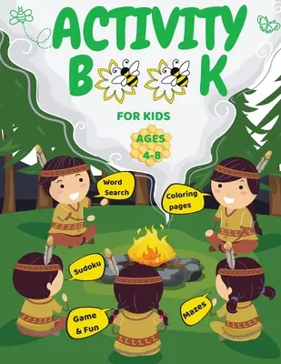Carte de activități pentru copii de 4-8 ani: Pagini de colorat distractive, labirinturi, sudoku, căutare de cuvinte - Activity Book For Kids Ages 4-8: Fun Coloring Pages, Mazes, Sudoku, Word search
