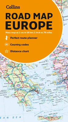 Harta Collins a Europei - Collins Map of Europe