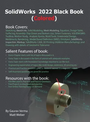 SolidWorks 2022 Carte neagră (colorată) - SolidWorks 2022 Black Book (Colored)