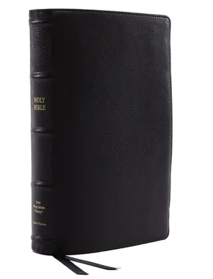 Nkjv, Biblie de referință, Versuri clasice, coloană centrală, piele de capră de calitate superioară, negru, Premier Collection, Red Letter Edition, Comfort Print - Nkjv, Reference Bible, Classic Verse-By-Verse, Center-Column, Premium Goatskin Leather, Black, Premier Collection, Red Letter Edition, Comfort Print