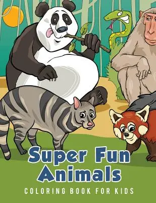 Carte de colorat cu animale super amuzante pentru copii - Super Fun Animals Coloring Book for Kids