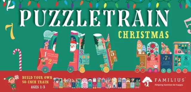 Puzzletrain: Crăciun Puzzle 26 Piese - Puzzletrain: Christmas 26-Piece Puzzle