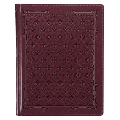 Sfânta Biblie KJV, Biblie de luat notițe cu tipar mare, copertă cartonată din piele naturală - versiunea King James, Burgundy - KJV Holy Bible, Large Print Note-Taking Bible, Faux Leather Hardcover - King James Version, Burgundy