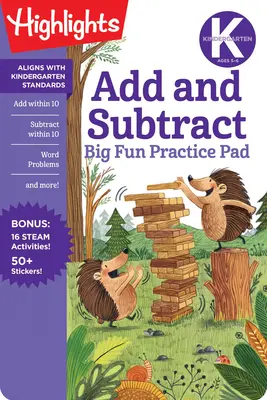 Grădiniță Adăugați și scădeți Big Fun Practice Pad - Kindergarten Add and Subtract Big Fun Practice Pad