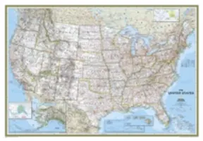 National Geographic: Harta clasică de perete a Statelor Unite - Laminată (43,5 X 30,5 inci) - National Geographic: United States Classic Wall Map - Laminated (43.5 X 30.5 Inches)