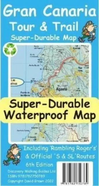 Gran Canaria Tur și traseu Hartă - Gran Canaria Tour and Trail Map
