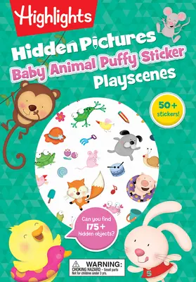 Imagini ascunse cu pui de animale Puffy Sticker Playscenes - Baby Animal Hidden Pictures Puffy Sticker Playscenes