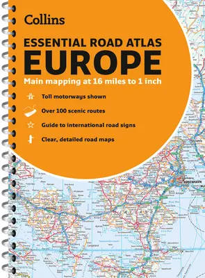 Collins Atlas rutier esențial Europa - Collins Essential Road Atlas Europe