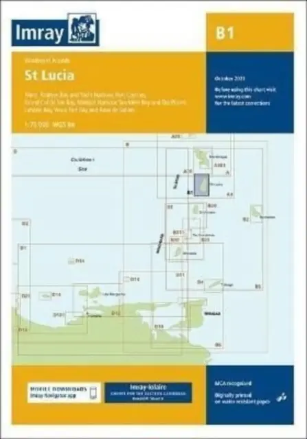Hartă Imray B1 - St Lucia - Imray Chart B1 - St Lucia