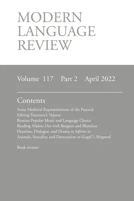 Modern Language Review (117: 2) aprilie 2022 - Modern Language Review (117: 2) April 2022
