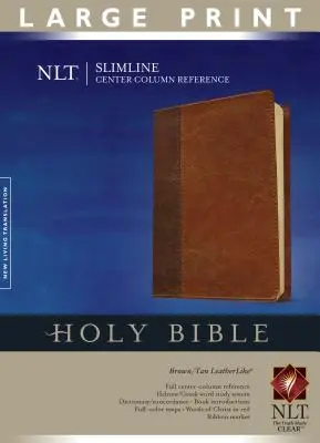 Biblia de referință Slimline cu coloană centrală-NLT-Imprimare mare - Slimline Center Column Reference Bible-NLT-Large Print