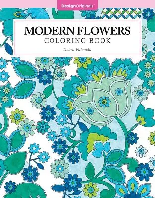 Carte de colorat cu flori moderne - Modern Flowers Coloring Book