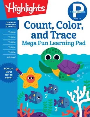 Preșcolar Numără, colorează și urmărește Mega Fun Learning Pad - Preschool Count, Color, and Trace Mega Fun Learning Pad