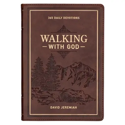 Devoțional Walking with God Imprimare mare din piele naturală - Devotional Walking with God Large Print Faux Leather