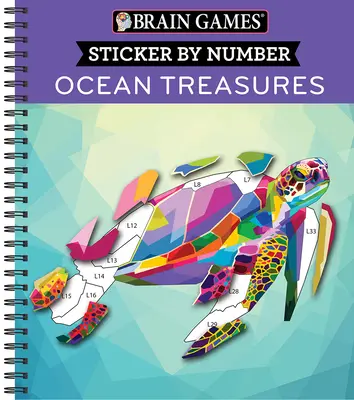 Brain Games - Autocolant după număr: Comori oceanice - Brain Games - Sticker by Number: Ocean Treasures